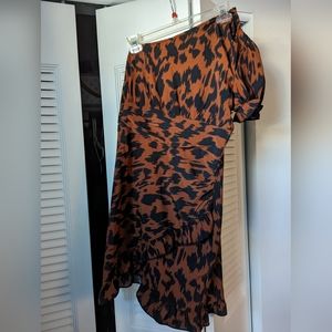 Leopard off shoulder Dress